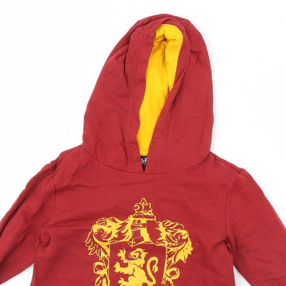 Harry Potter Girls Red   Pullover Hoodie Size 7 Years  - Harry Potter