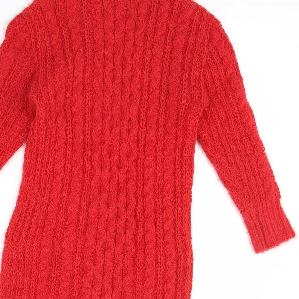 NEXT Girls Red   Jumper Dress  Size 8 Years