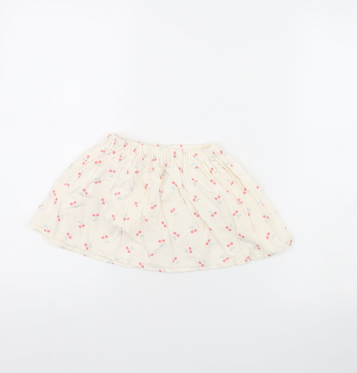 H&M Girls Ivory Spotted  Flare Skirt Size 12 Months