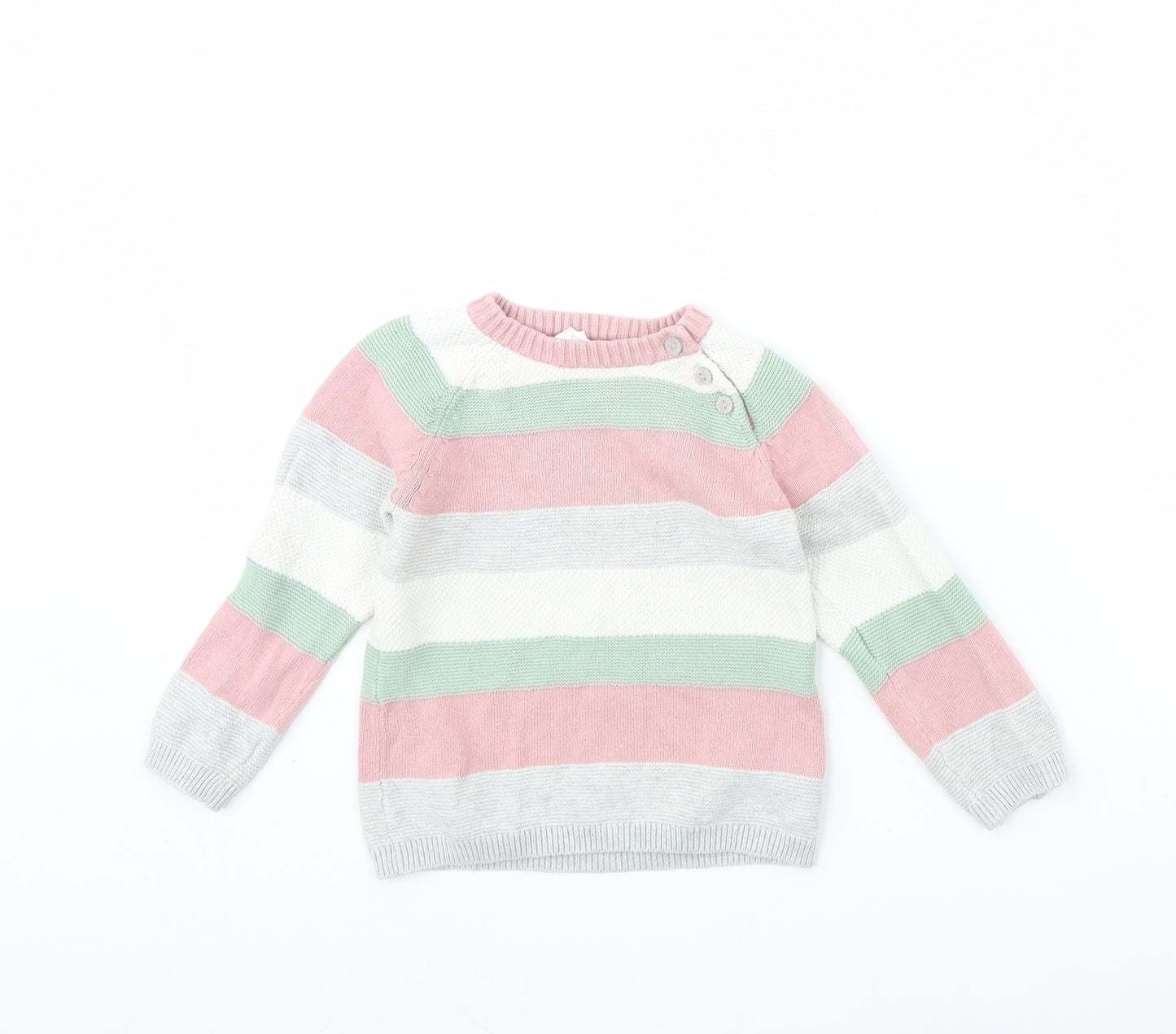 H&M Baby White Striped  Pullover Jumper Size 18-24 Months