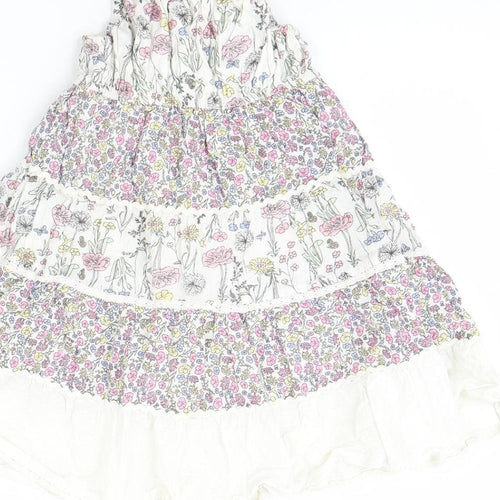 Preworn Girls Pink Floral  Fit & Flare  Size 18 Months