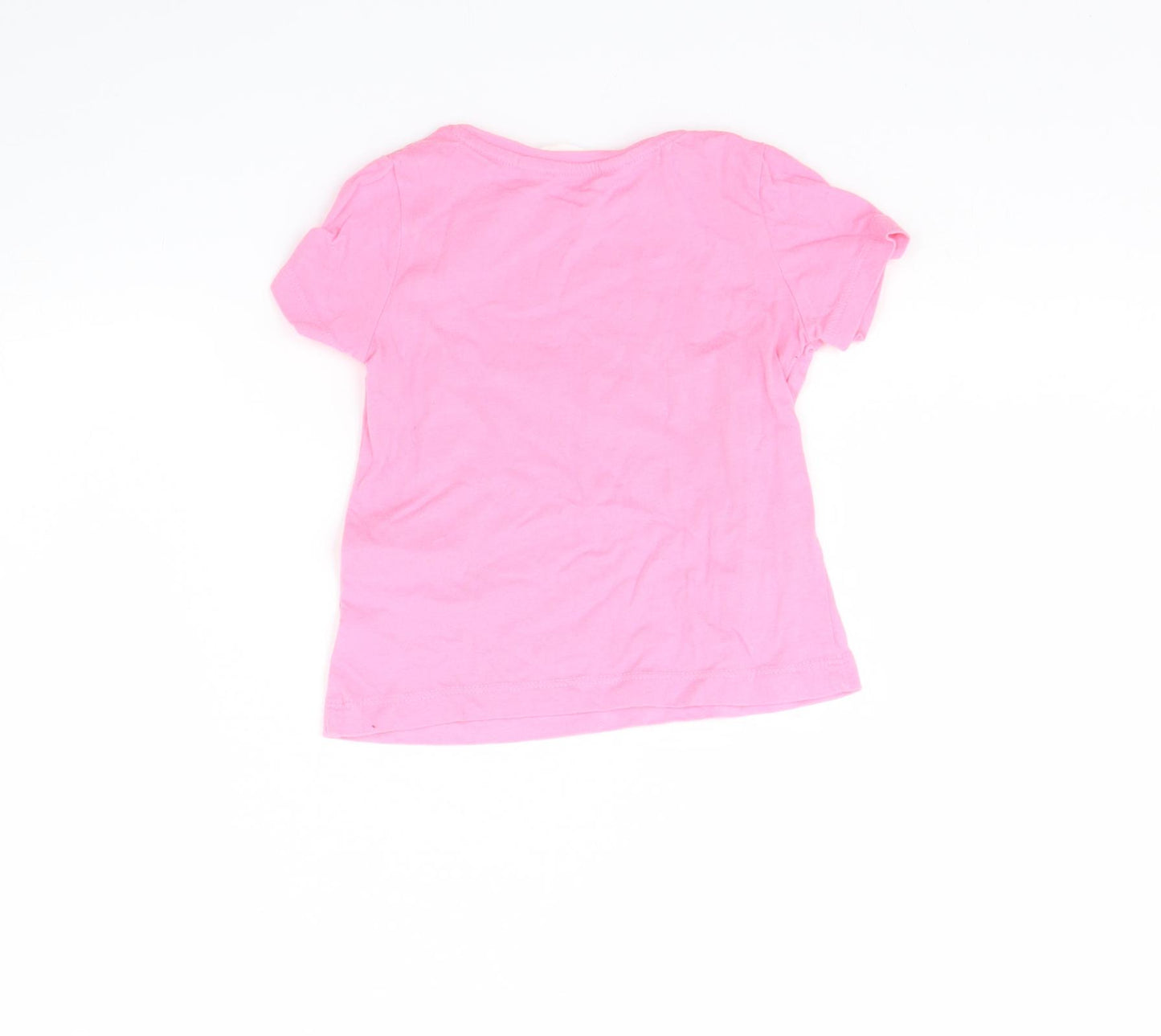 H&M Girls Pink   Basic T-Shirt Size 18-24 Months  - fun