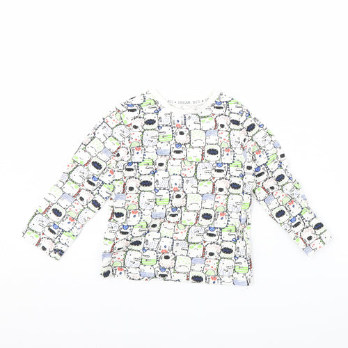 F&F Girls White Spotted  Cami Pyjama Top Size 3 Years
