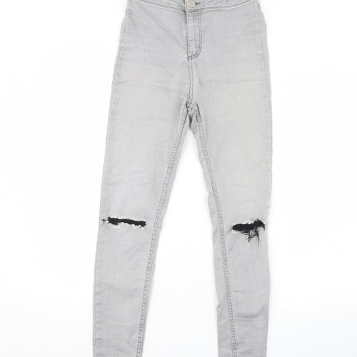 New Look Womens Grey  Denim Skinny Jeans Size 8 L30 in