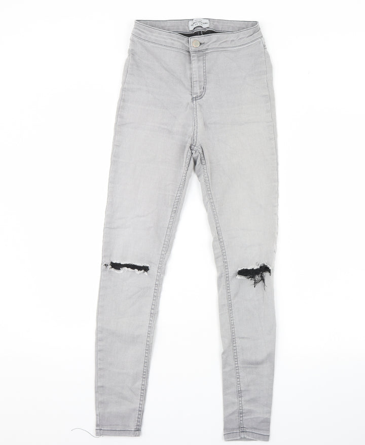 New Look Womens Grey Denim Skinny Jeans Size 8 L30 in
