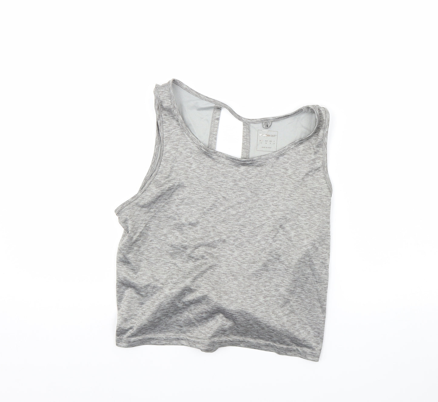 workout Womens Grey   Basic T-Shirt Size 10