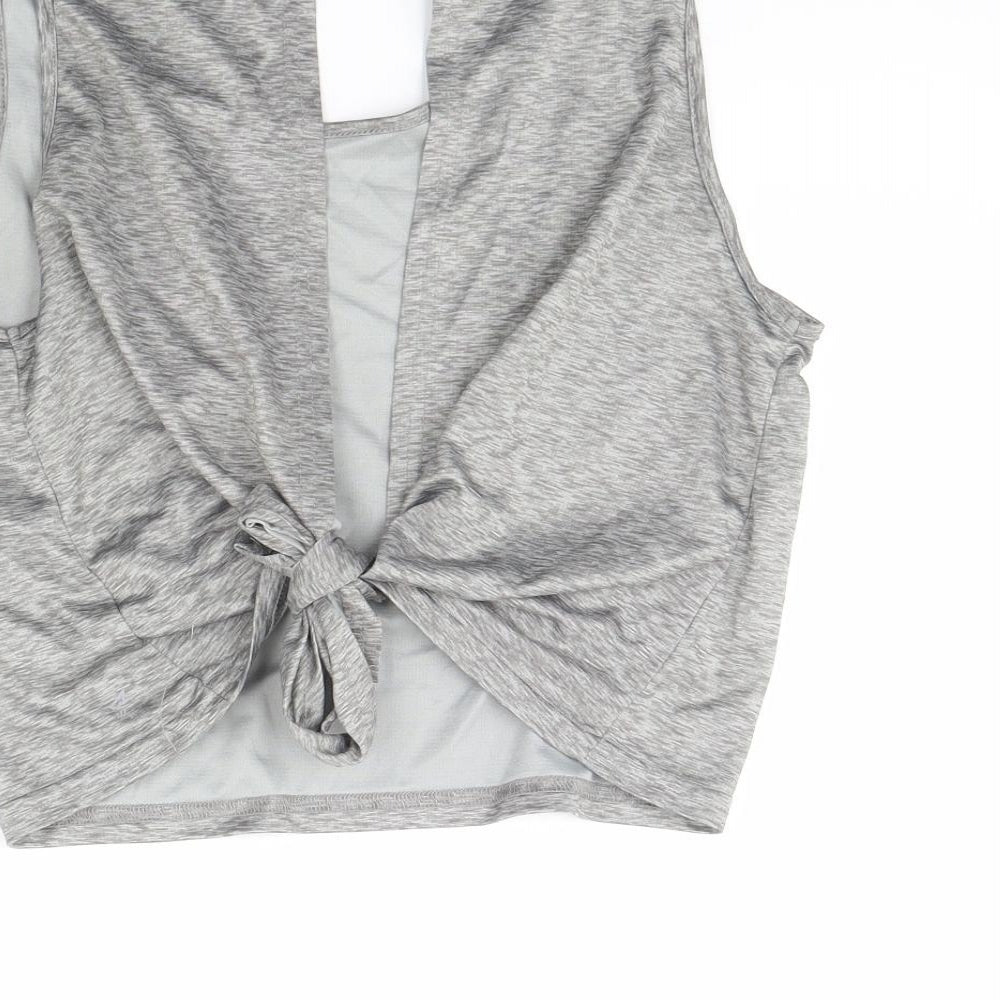 workout Womens Grey   Basic T-Shirt Size 10