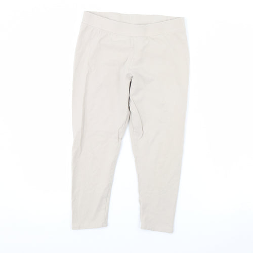 H&M Womens Beige   Cropped Leggings Size M L20 in