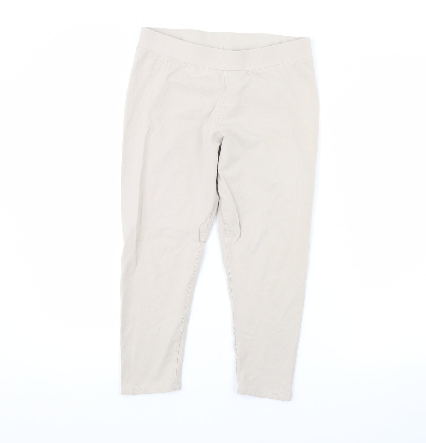 H&M Womens Beige   Cropped Leggings Size M L20 in