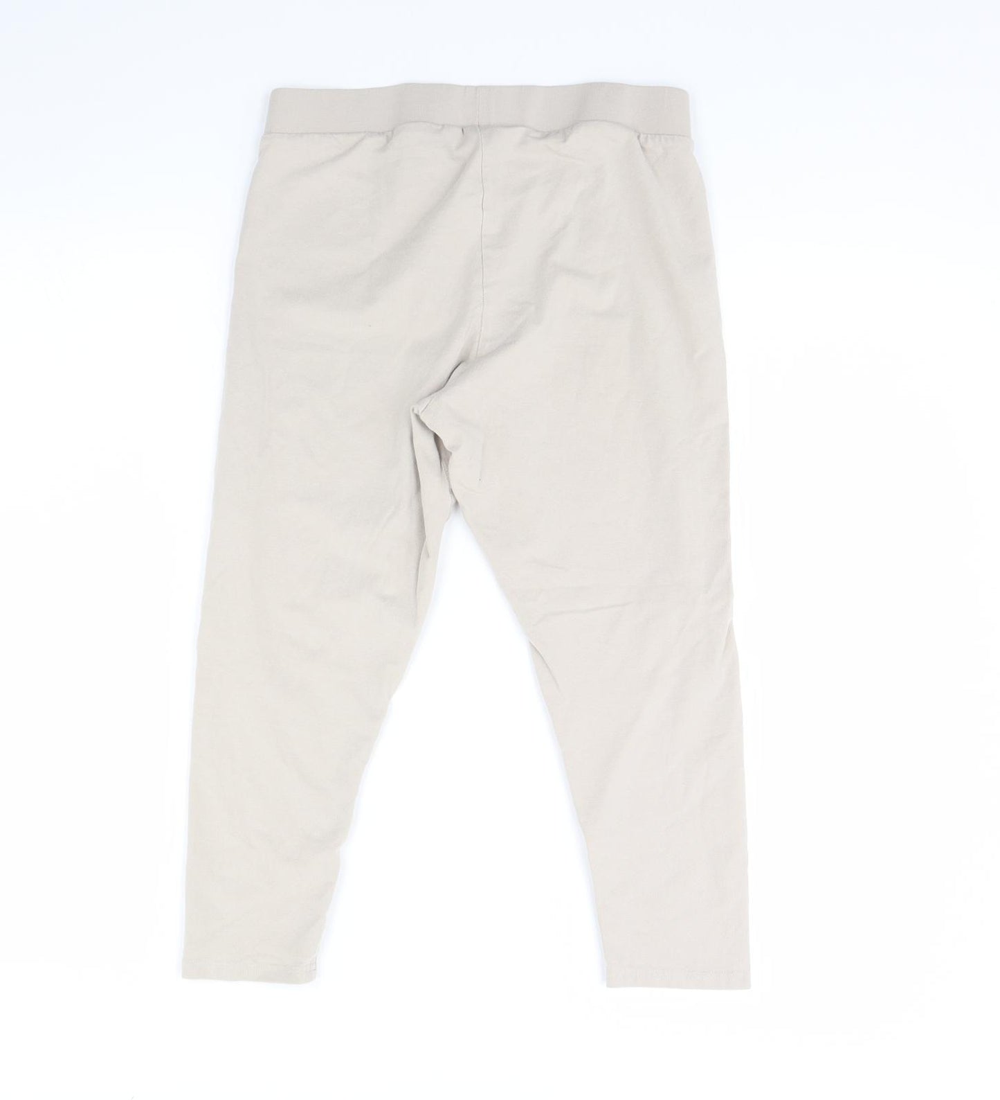 H&M Womens Beige   Cropped Leggings Size M L20 in