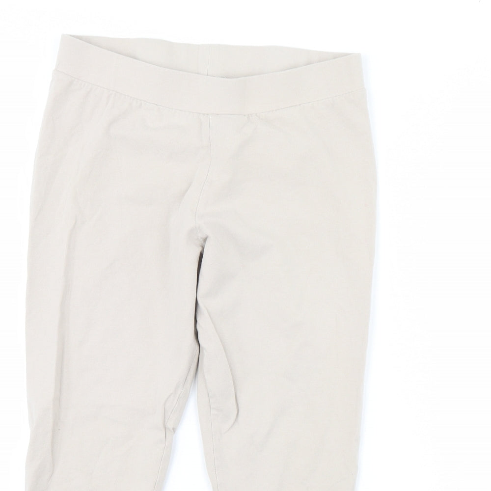 H&M Womens Beige   Cropped Leggings Size M L20 in