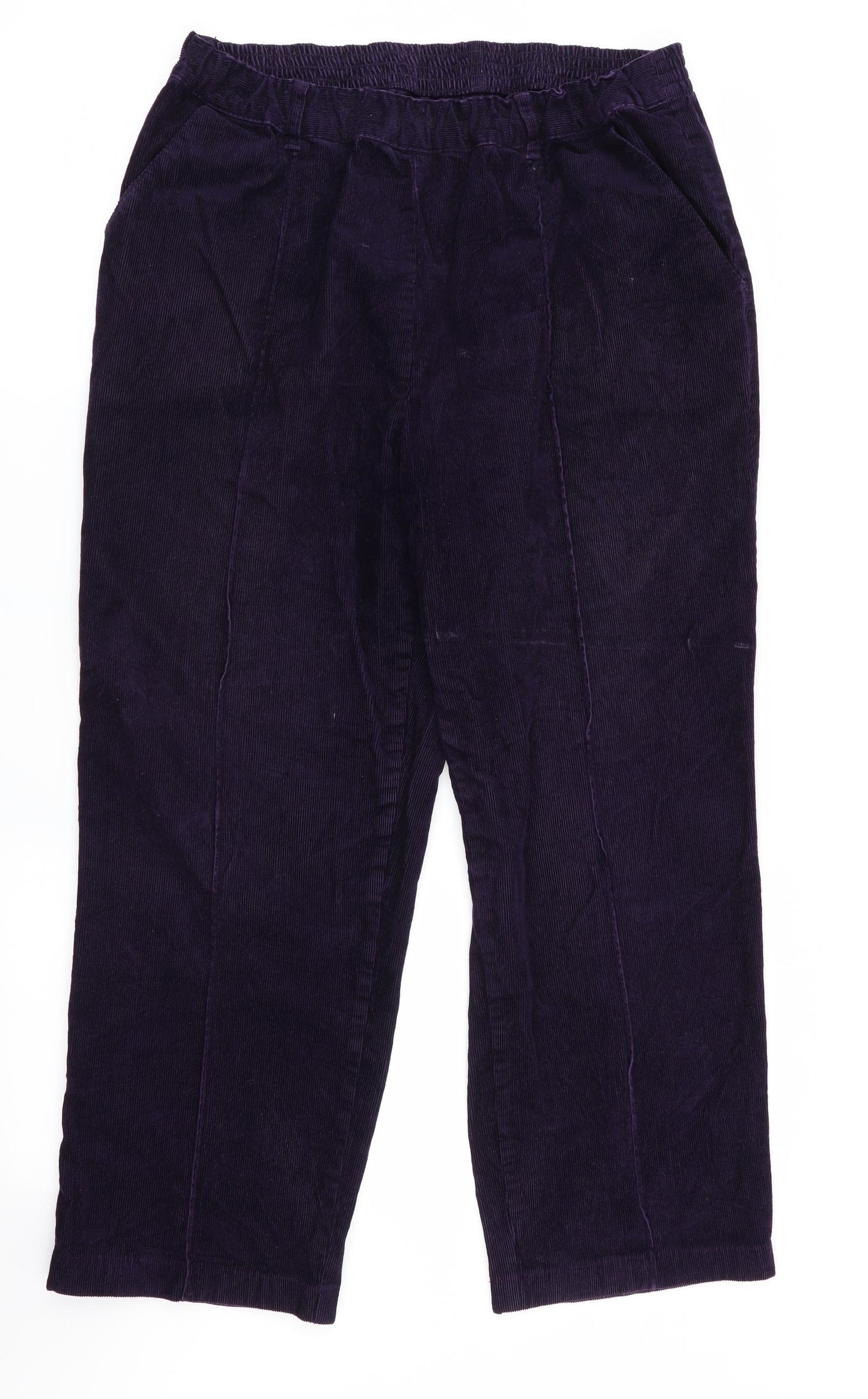 M&S Womens Purple   Trousers  Size 16 L24 in