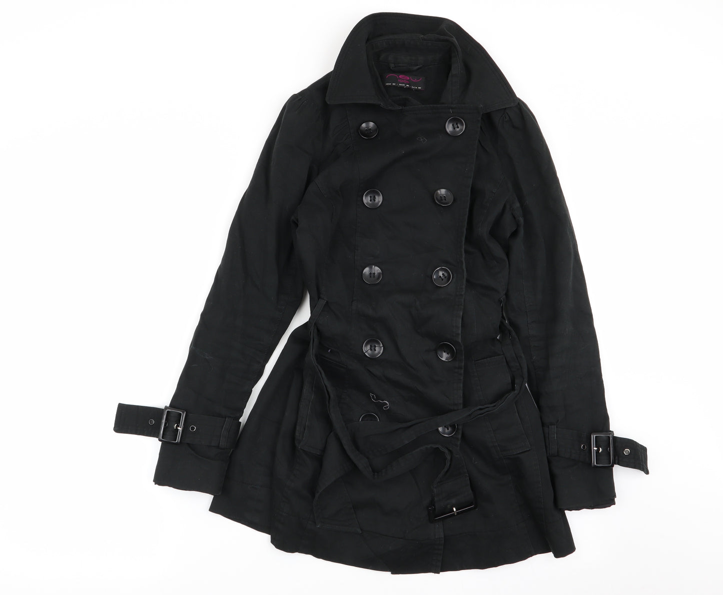 New Look Womens Black   Overcoat Coat Size 10