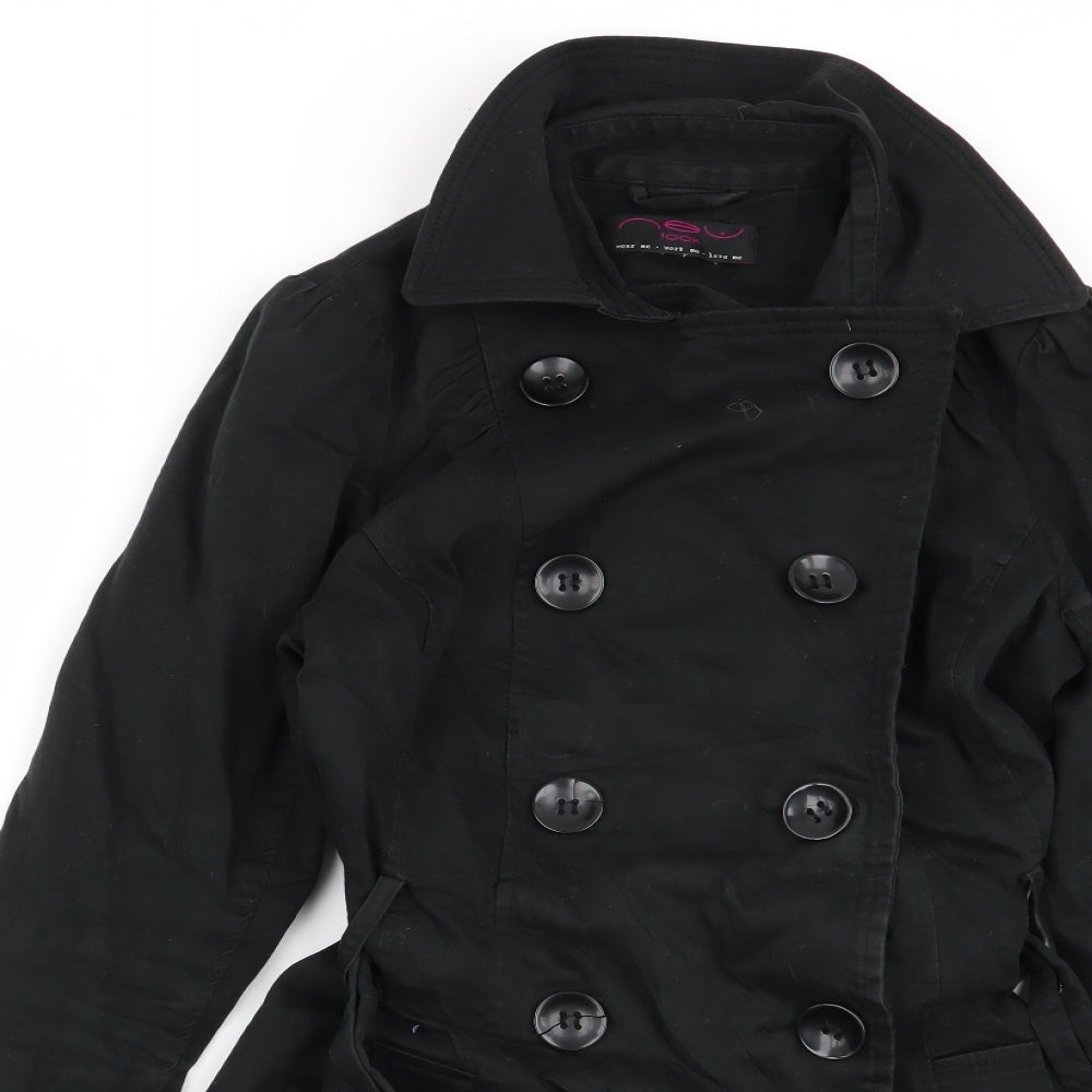New Look Womens Black   Overcoat Coat Size 10