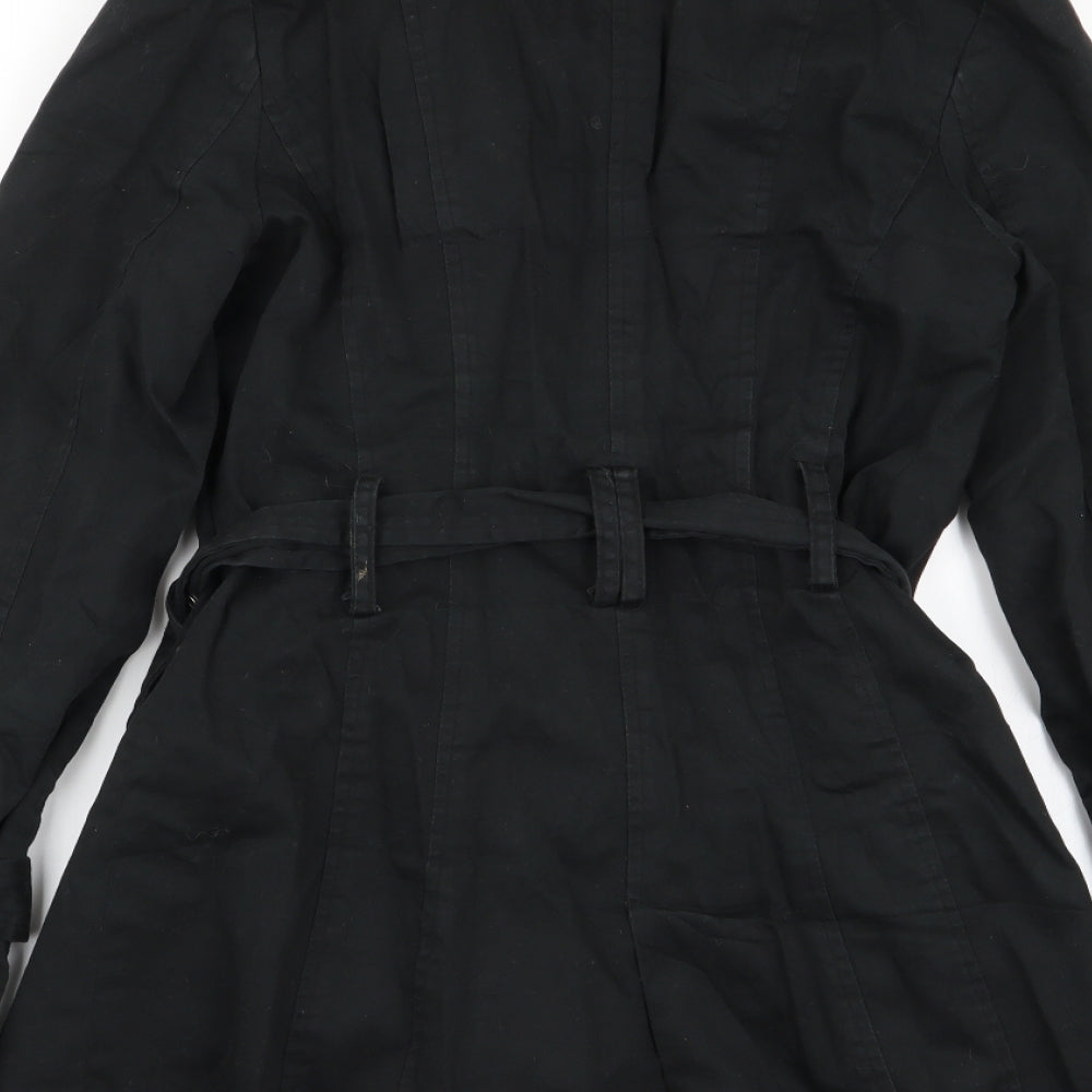 New Look Womens Black   Overcoat Coat Size 10