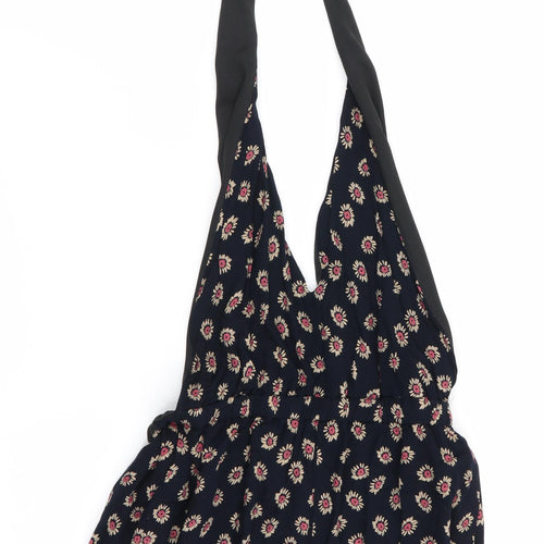 naanaa Womens Blue Floral  Playsuit One-Piece Size 8