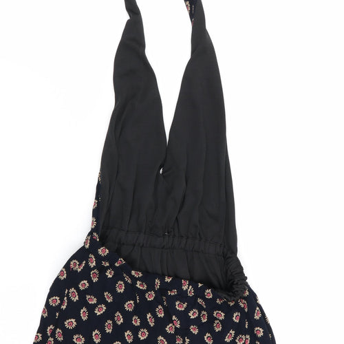 naanaa Womens Blue Floral  Playsuit One-Piece Size 8