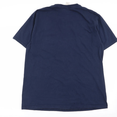 Gildan Mens Blue    T-Shirt Size L