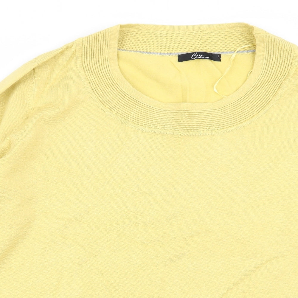 BM Womens Yellow   Pullover Jumper Size L