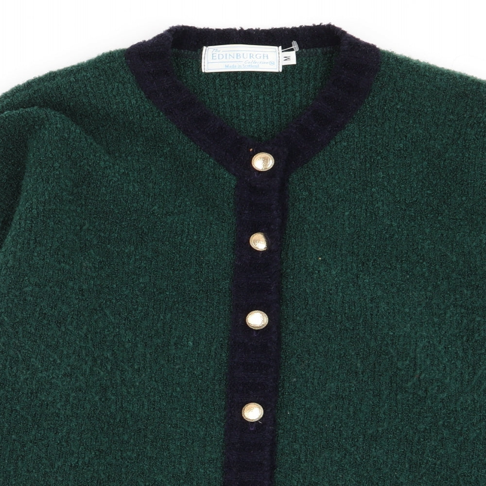 edinburgh Womens Green   Cardigan Jumper Size M