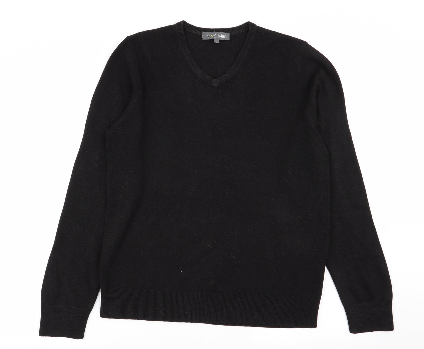 M&S Mens Black   Pullover Jumper Size M
