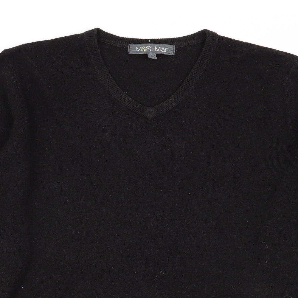 M&S Mens Black   Pullover Jumper Size M