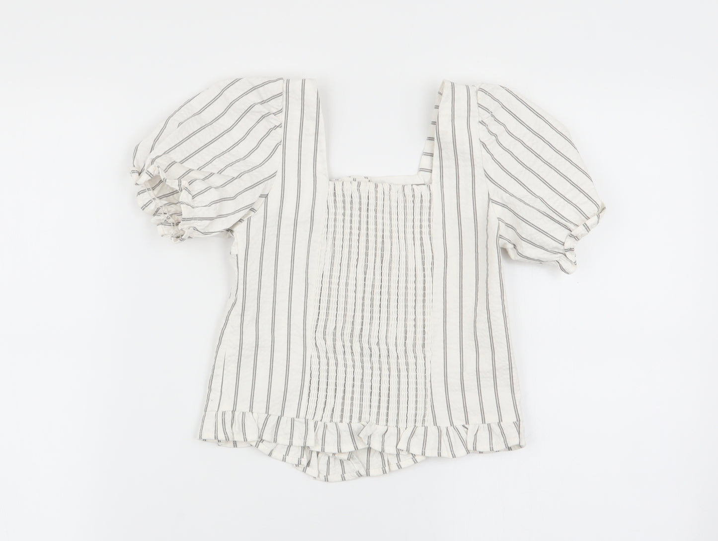 River Island Girls Multicoloured Striped  Basic Blouse Size 8 Years