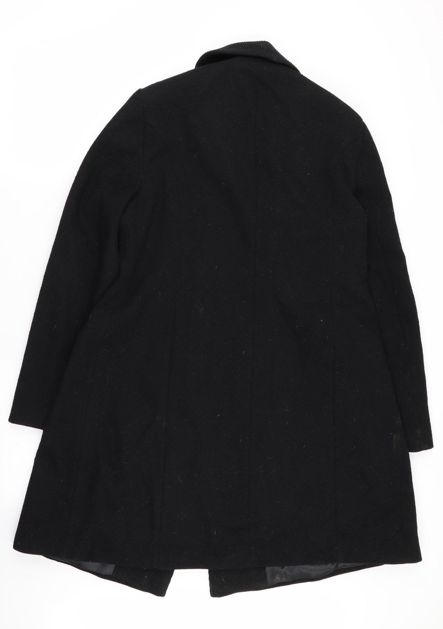 Laura Ashley Womens Black   Overcoat Coat Size 14