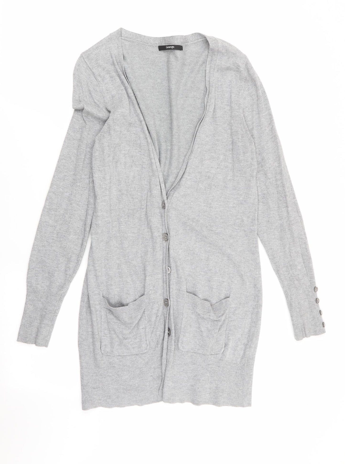 Asda George Womens Grey   Cardigan Jumper Size 12