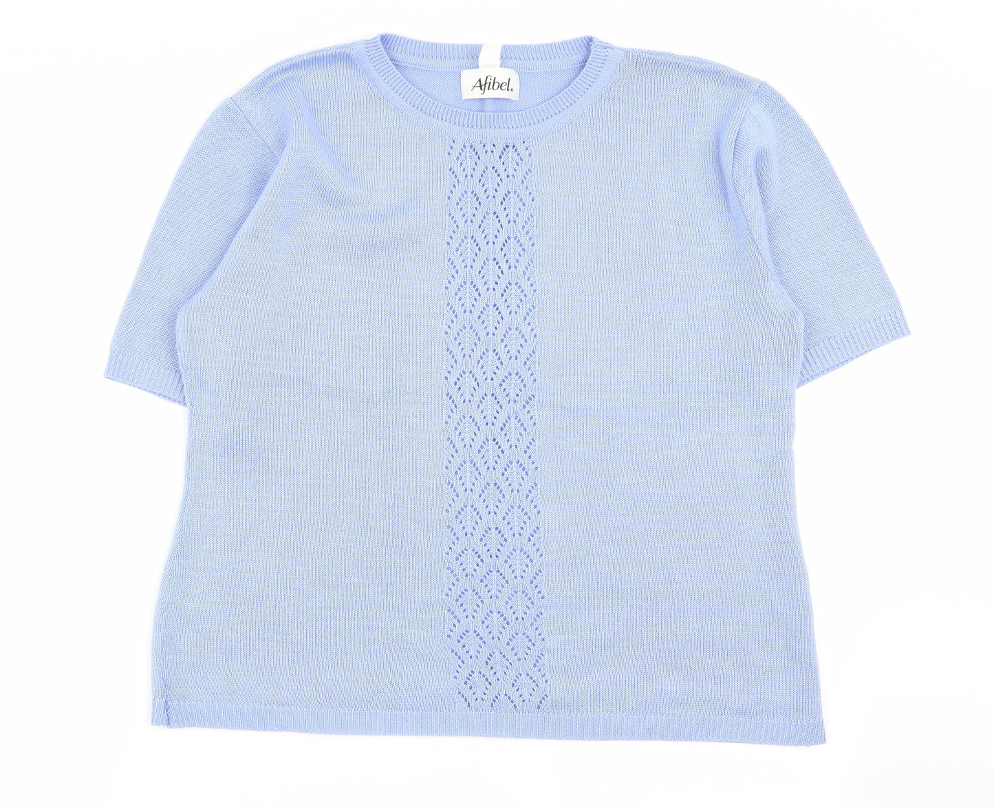 afibel Womens Blue   Basic T-Shirt Size 16