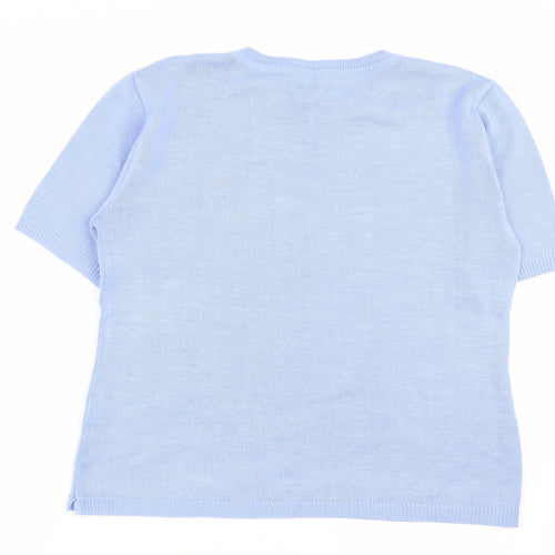 afibel Womens Blue   Basic T-Shirt Size 16