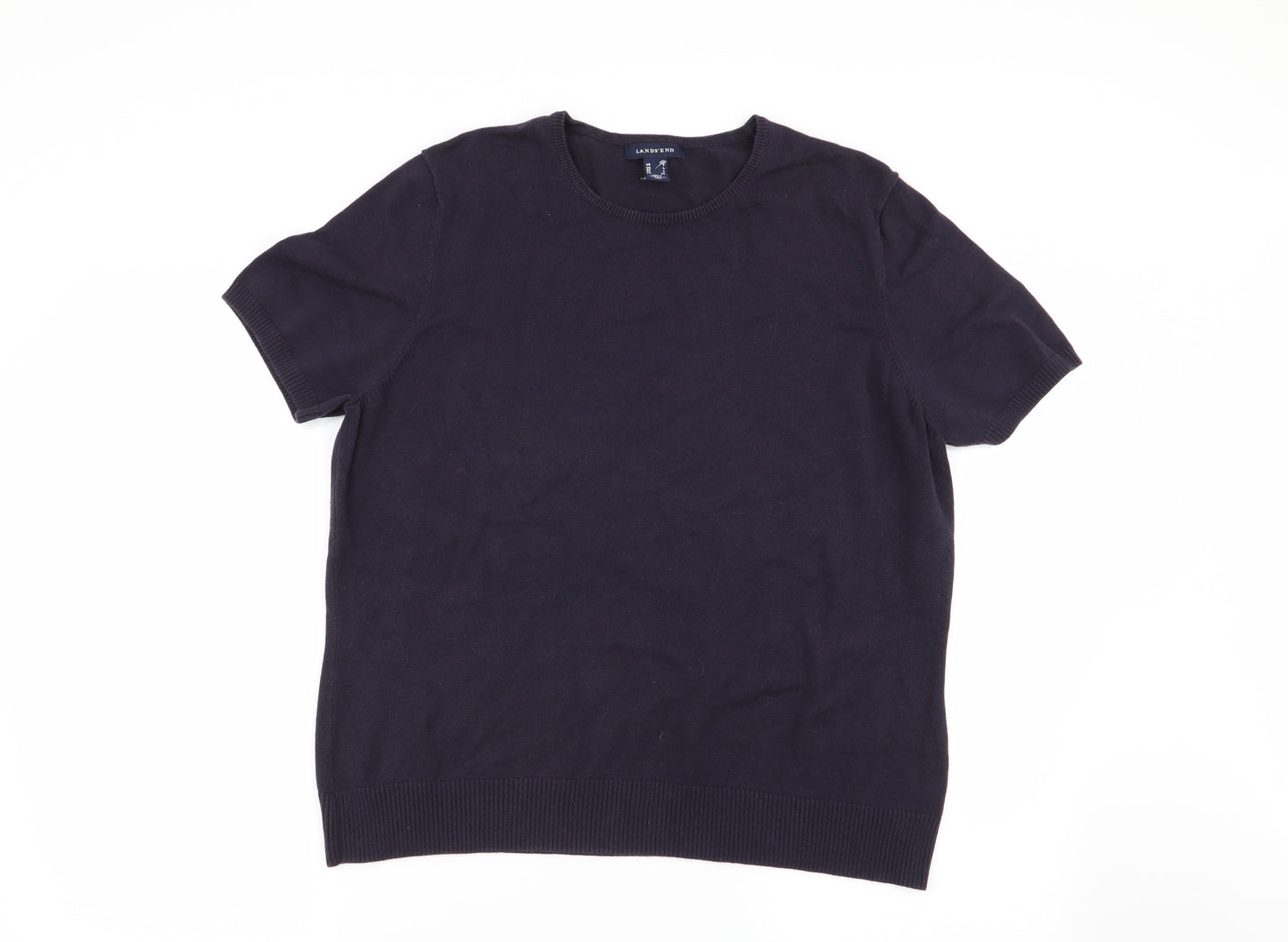 lands end Womens Blue   Basic T-Shirt Size L