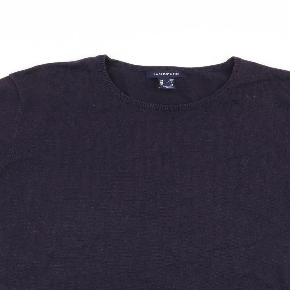 lands end Womens Blue   Basic T-Shirt Size L