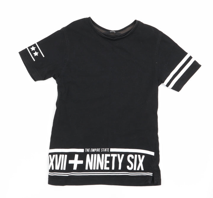 Asda George Boys Black   Basic T-Shirt Size 5-6 Years