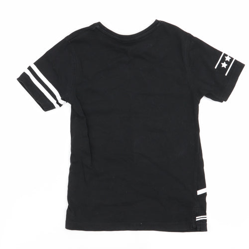 Asda George Boys Black   Basic T-Shirt Size 5-6 Years