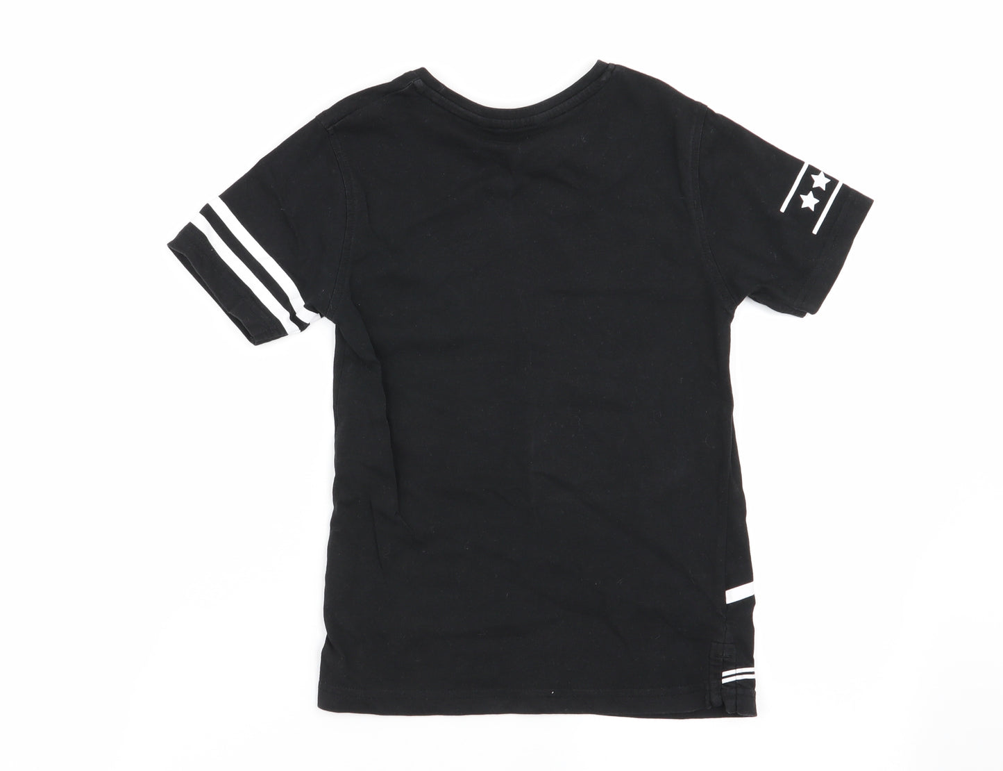 Asda George Boys Black   Basic T-Shirt Size 5-6 Years
