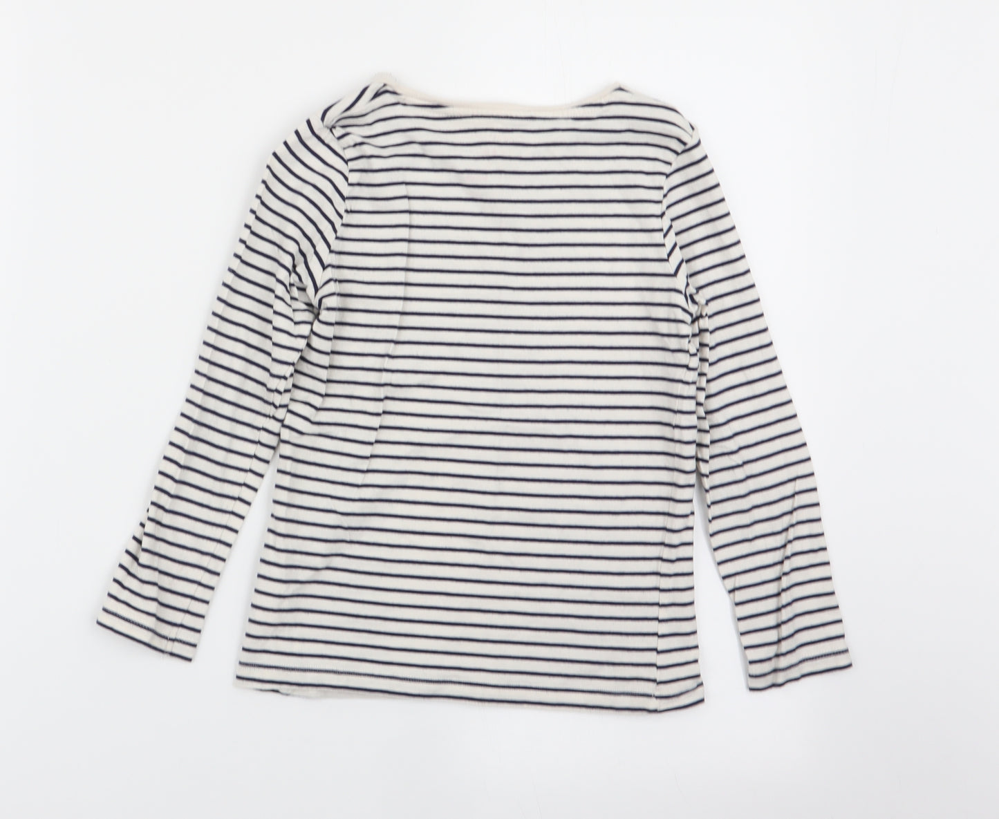 F&F Girls Multicoloured Striped  Basic T-Shirt Size 6-7 Years