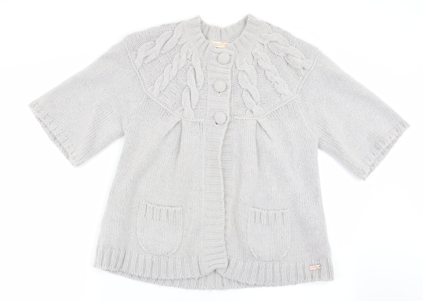 Chilli Pepper Womens Grey   Cardigan Jumper Size L
