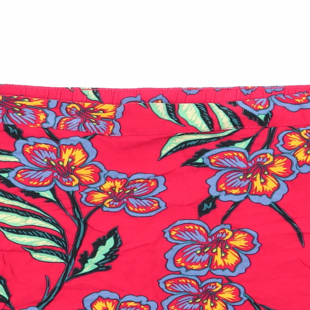 Papaya Womens Red Floral  Mini Skirt Size 18