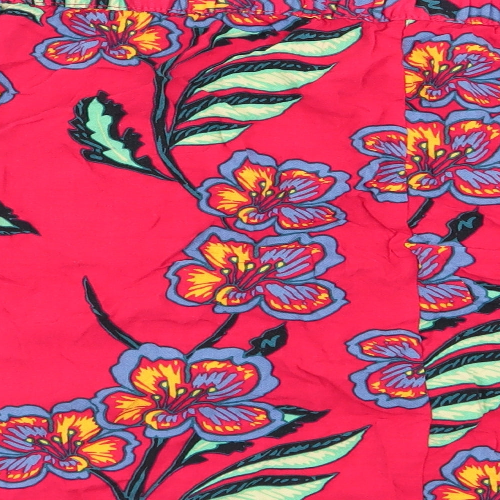 Papaya Womens Red Floral  Mini Skirt Size 18