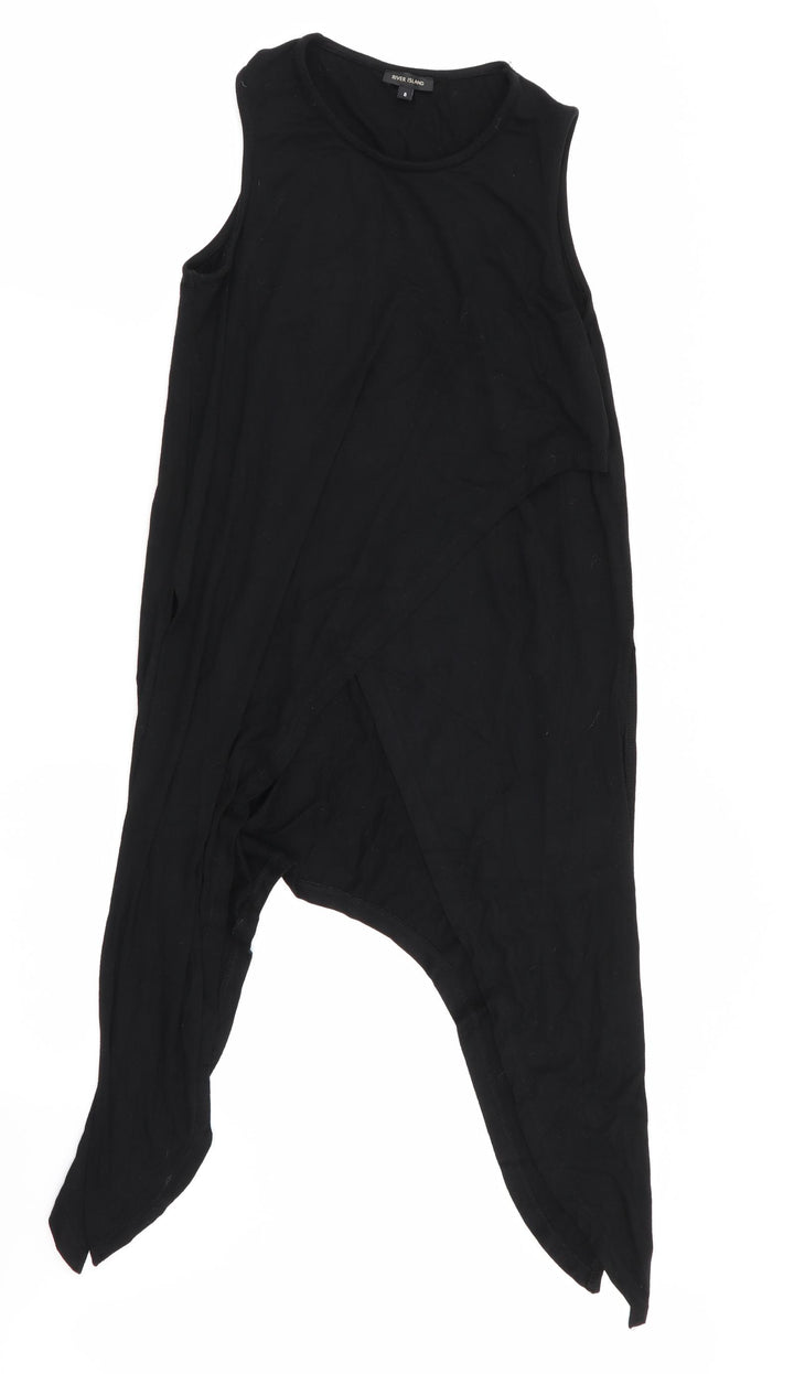 River Island Womens Black   Basic Tank Size 8