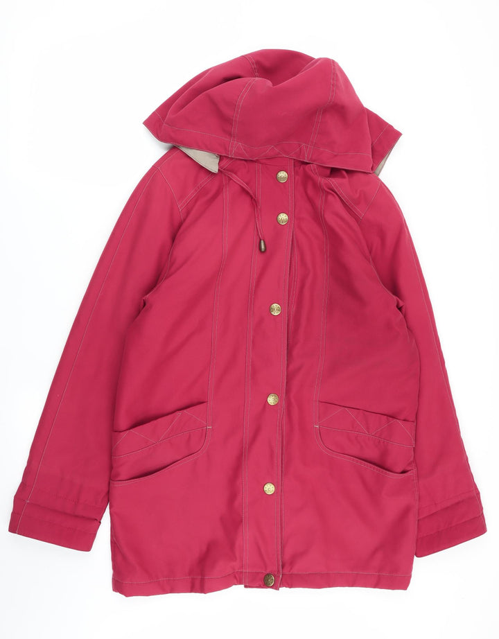 telemac Mens Red Overcoat Coat Size S