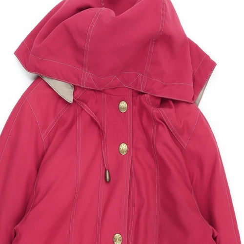 telemac Mens Red   Overcoat Coat Size S