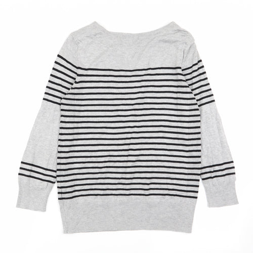 collection Womens Multicoloured Striped  Pullover Jumper Size 12