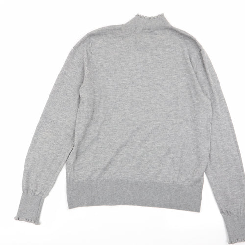 H&M Womens Grey   Basic T-Shirt Size 8