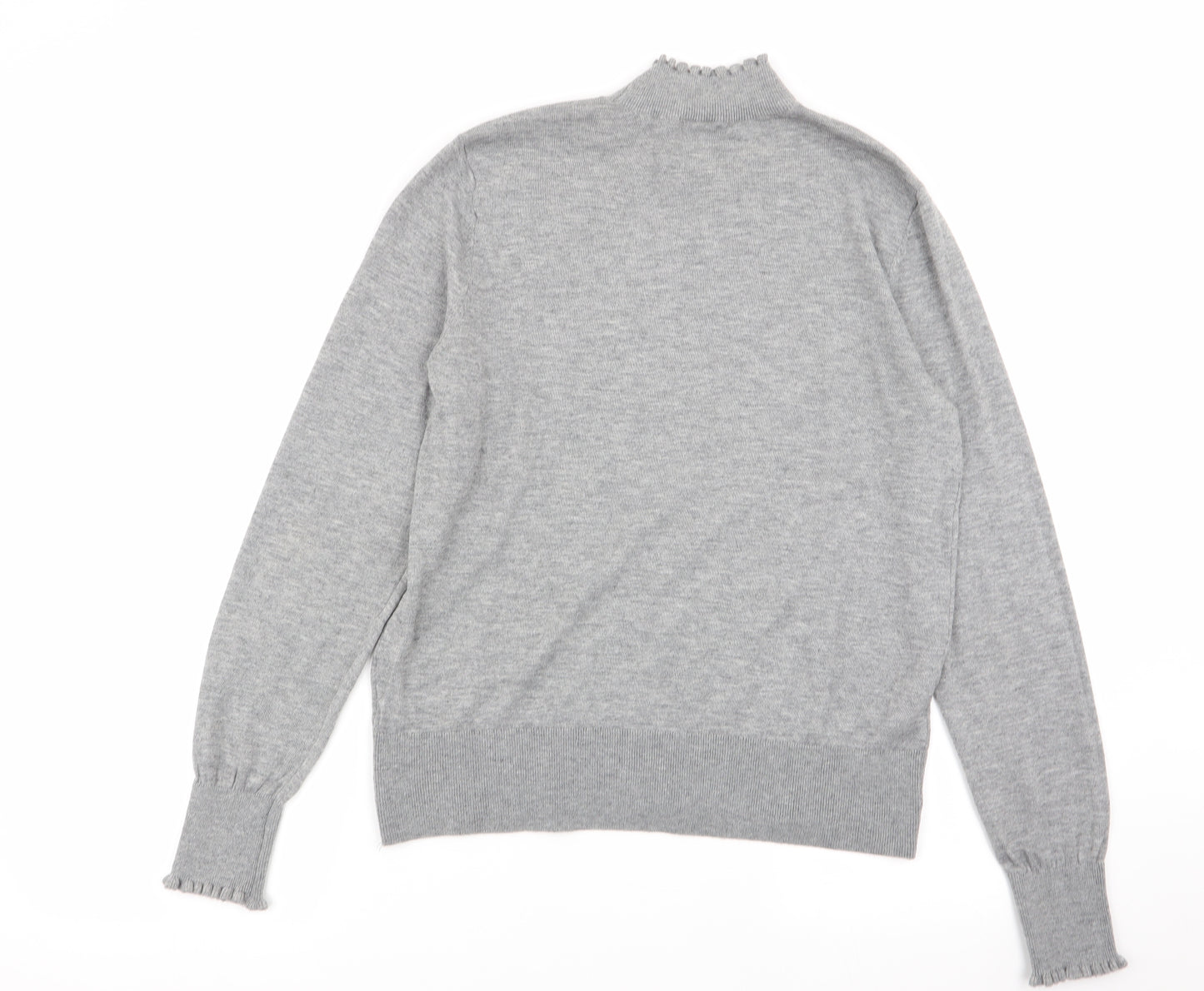 H&M Womens Grey   Basic T-Shirt Size 8