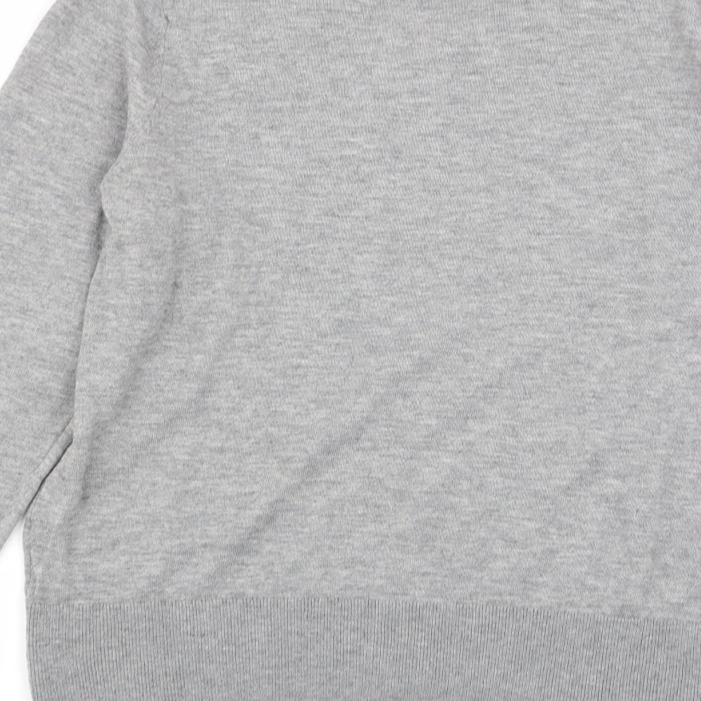 H&M Womens Grey   Basic T-Shirt Size 8