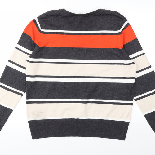 CC Womens Multicoloured Striped  Pullover Jumper Size XL