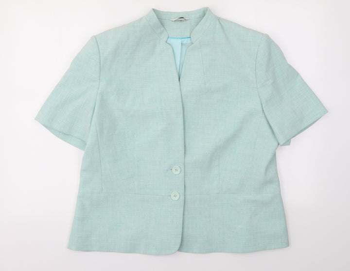 Klass Womens Blue Jacket Blazer Size 16