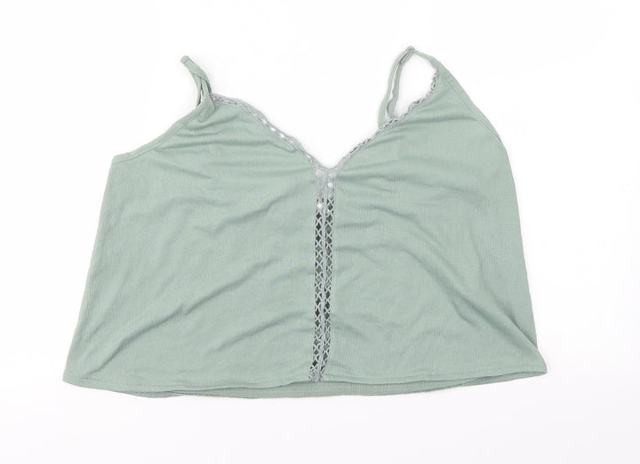 H&M Womens Green   Basic T-Shirt Size S